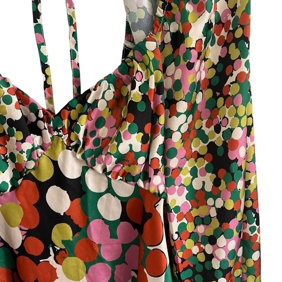 PORRIDGE x ANTHROPOLOGIE *Rare* Puff Sleeve Polka Dot Multicolor Maxi Dress - Picture 7 of 11